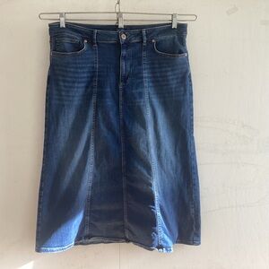 J. Jill  Denim Panel Midi Skirt Size 14